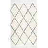 nuLOOM Hand Knotted Diamond Shag Wool Area Rug, Natural, 12'x15'