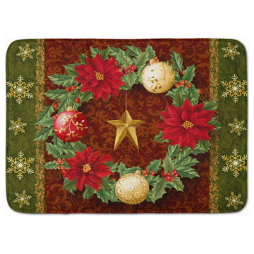 Caroline's Treasures Holly Wreath With Christmas Ornaments Floor Mat