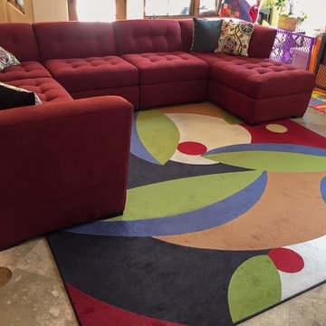 Custom Leaf Motif Rug Design
