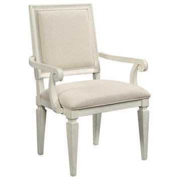 Summer Hill Woven Accent Arm Chair Set of Two in Cotton White Finish