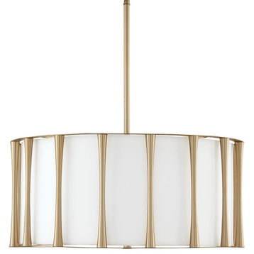 Capital Lighting 344641 Bodie 4 Light 25"W Drum Chandelier - Matte Brass