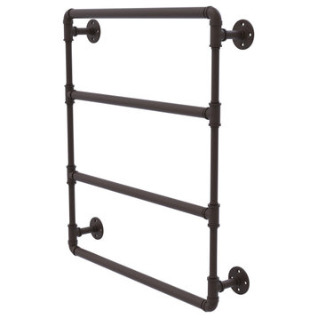 Pipeline Wall Mounted Ladder Towel Bar, Oil Rubbed Bronze, 36"