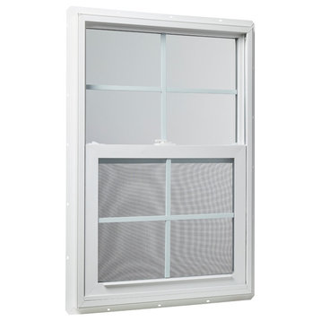 24x36 Single Hung Vinyl Window, Insulated withGrid, Primary Balance