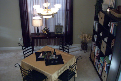 Living room - mediterranean living room idea in New York