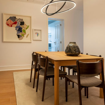 Dining Room with Ring Pendant in Picoas Apartment