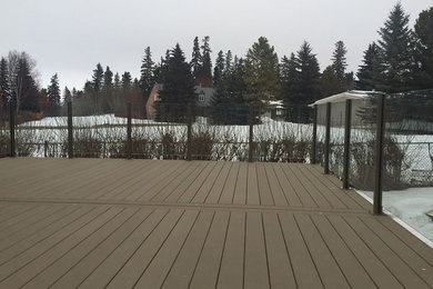 Topless Glass Deck Railing - Red Deer, Alberta