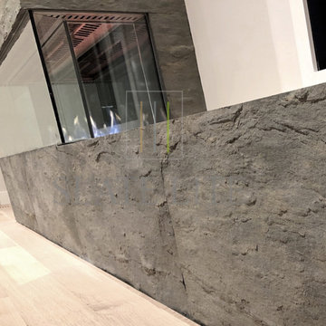 Fireplace covering with our exclusive Desert Rock in Long Island, NY
