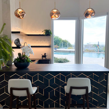 Soft-Modern Whole Home Renovation | Home Bar Design