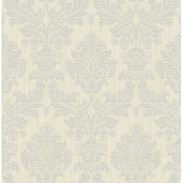 2834-25059 Piers Metallic Texture Damask Wallpaper Traditional Style