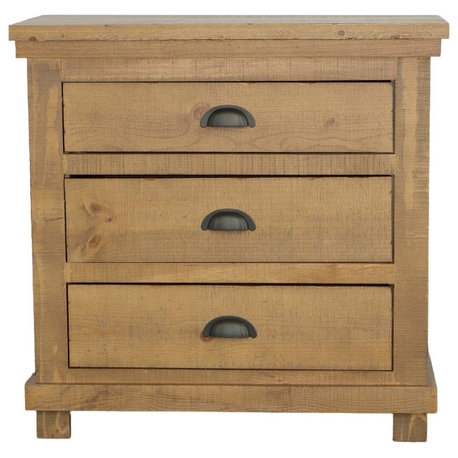 Willow Distressed Nightstand, Distressed Pine
