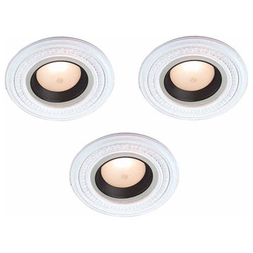 3 Spot Light Ring White Trim 5" ID x 9" OD Mini Medallion |