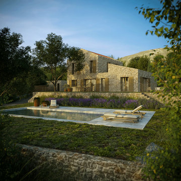 Stone Villa with Pool and Lavender Garden