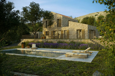 Inspiration for a mediterranean pool remodel in Other