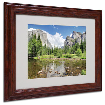 'Yosemite' Matted Framed Canvas Art by Pierre Leclerc