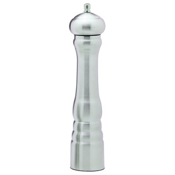 Chef Specialties Pro Series Prentiss Stainless Steel Pepper Mill, 12"