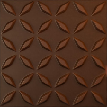 Delfina EnduraWall 3D Wall Panel, 12-Pack, 19.625"Wx19.625"H, Aged Metallic Rust