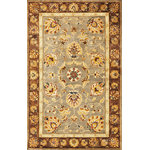 KAS Rugs & Home - Syriana 6000 Gray, Mocha Mahal Rug, 3'3"x5'3" - Syriana 6000 Gray/Mocha Mahal 3'3"x5'3". Hand-Tufted of 100% New Zealand Wool with Cotton Backing. Made in India. Vacuum regularly & spot clean stains. Professional cleaning recommended periodically.