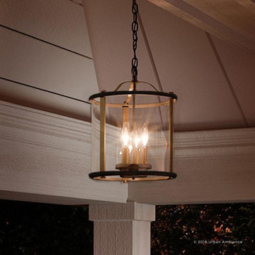 Luxury Rustic Outdoor Ceiling Light, Plymouth Series, Olde Bronze