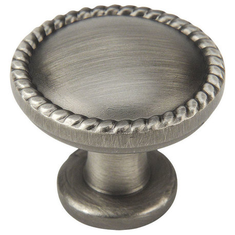 Cosmas 4115AS Antique Silver Rope Cabinet Knob