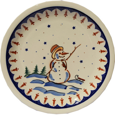 Polish Pottery Dinner Plate, Pattern Number: 178A