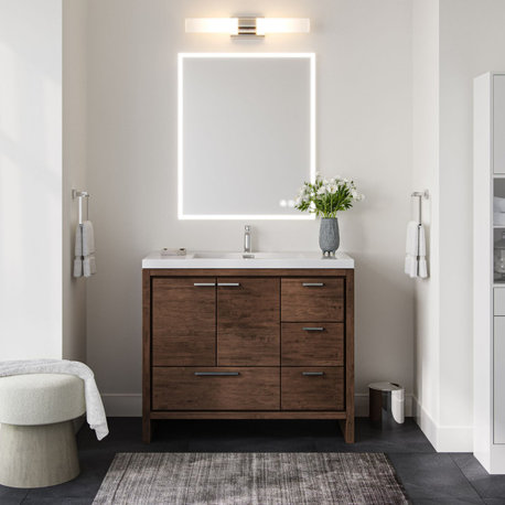 Mod Bath Vanity, Rosewood, 42", Single Sink, Freestanding