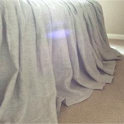 natural linen bedskirt - Bedskirts