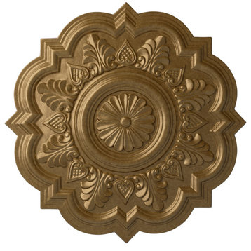 20 1/4"OD x 1 1/2"P Deria Ceiling Medallion, Pale Gold