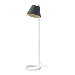 Lana Floor Lamp | White Base | Charcoal Shade - Floor Lamps