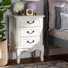 Wiktoria Traditional French Country Provincial White-3-Drawer Wood Nightstand