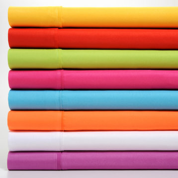 Premier Colorful Bright 4 Piece Microfiber Sheet Set, Lime Green, Full