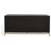 Safavieh Couture Claudette 4 Drawer Dresser, Black/Gold
