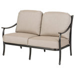 Gensun - Edge Loveseat, Midnight Gold/Cast Ash - **Please refer to secondary images for finish and fabric colors**