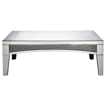 ACME Nowles Rectangular Mirrored Top Coffee Table in Mirrored