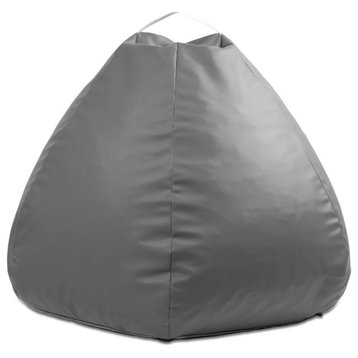 Jaxx Gumdrop Commercial Grade Bean Bag, Large - Premium Vinyl - Charcoal