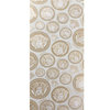 Medusa head Versace Off white gold metallic greek key circles textured Wallpaper, 27 Inc X 33 Ft Roll