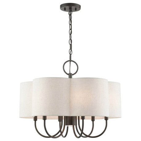 Livex Solstice 7 Light 24" Chandelier, English Bronze