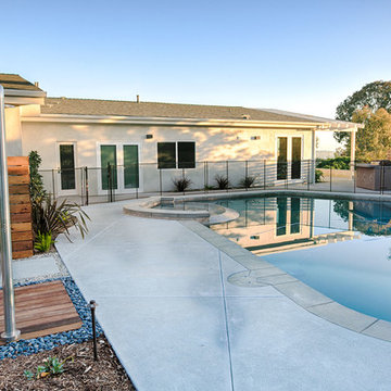 Resurfaced Pool - Mid-Century Open Floor Plan with View Deck