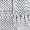 DII 60x50" Modern Cotton Herringbone Stripe Throw in Gray/White