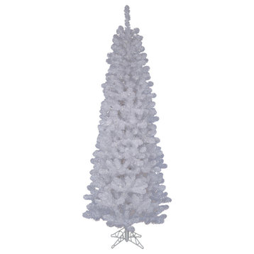 Vickerman Salem Pencil Pine Tree, White, 8.5', Unlit