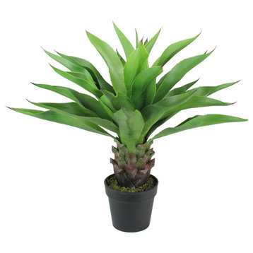 Real Touch™️ Green Artificial Agave Succulent Plant In a Black Pot - 30.5"