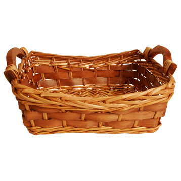 12" Carved Willow Basket