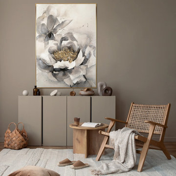 Framed art for living room wall "Floral Magic"