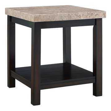 Caleb End Table With Marble Top