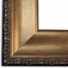 Slope Champagne With Ornate Edge Picture Frame, Solid Wood, 10"x20"