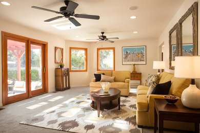 Elegant family room photo in Los Angeles