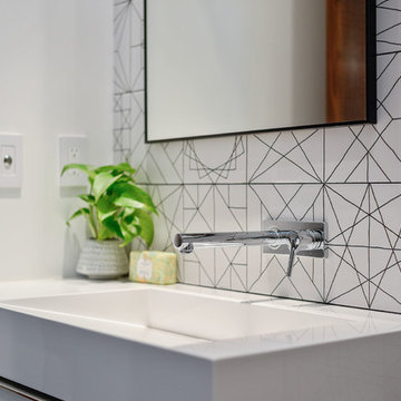 ADM Bathroom Rectangular Wall Mounted Sink, Glossy White, 39" - DW-110 (39 x 20)