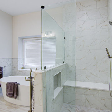 Tranquil Primary Bathroom Transformation, Lenexa Kansas