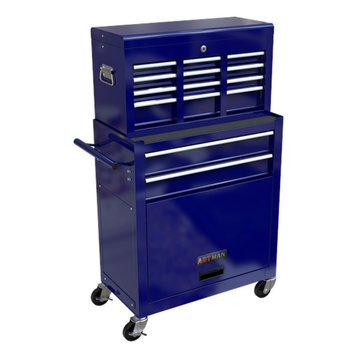CRO Decor High Capacity Tool Chest with Wheels 8 Drawers Tool Storage (Blue)