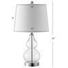 Safavieh Brisor Table Lamp Set of 2 Clear/Chrome