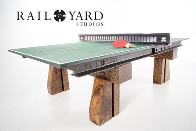 Custom Ping Pong Gaming Table from Reclaimed Timber and Steel